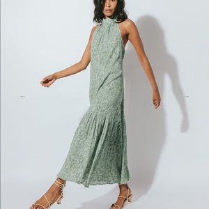 Cleobella Maci Ankle Sage Green Dress Revolve NWT